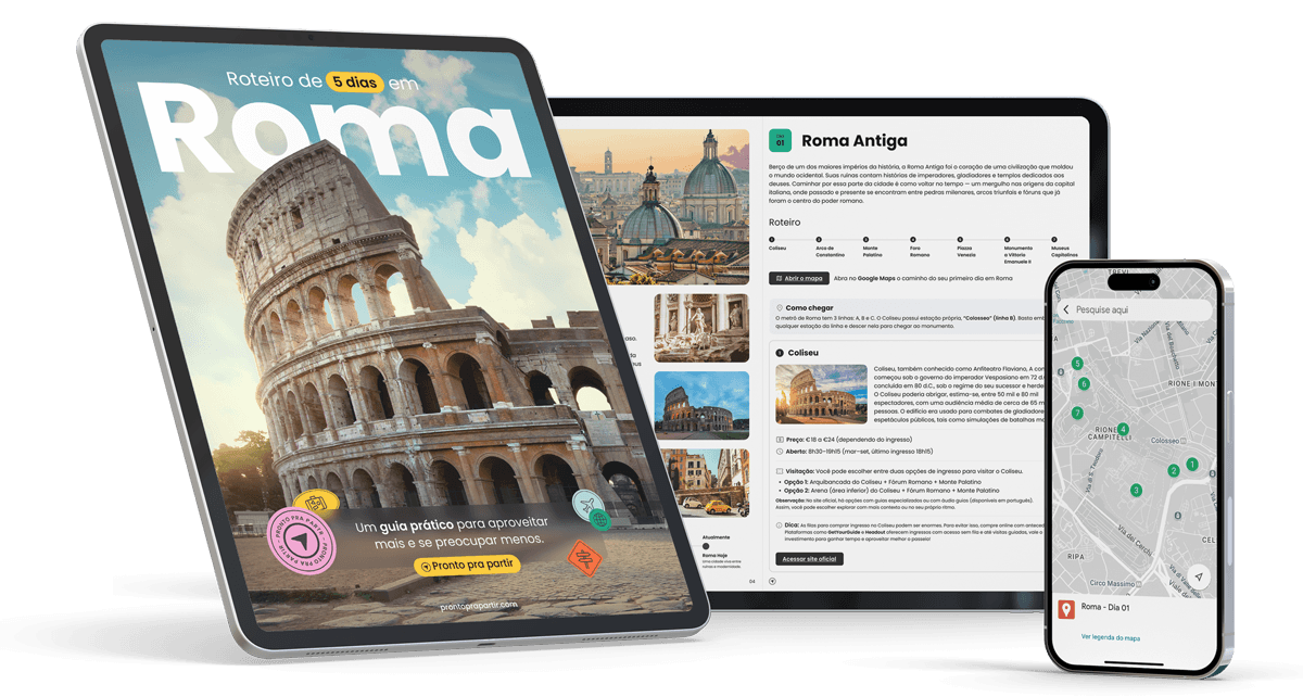 Interface do guia no Tablet e Smartphone