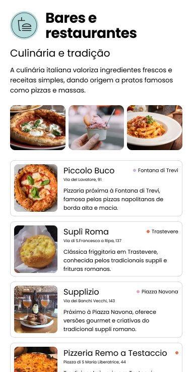 Dicas de bares erestaurantes locais